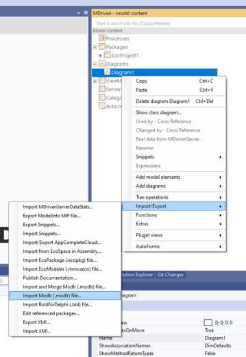 Switching to VS to access codedress from MDrivenDesigner 1712221271063.png