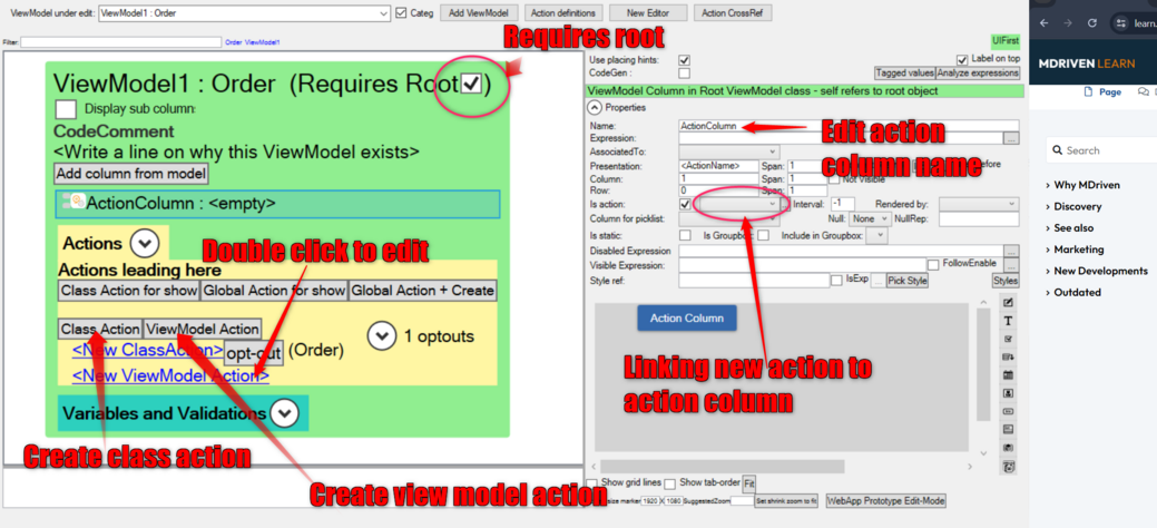 How to add Button in Nested View Model